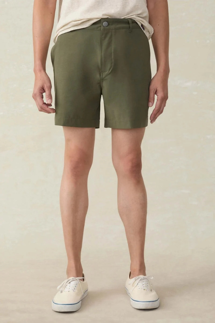 Faherty Olive Performance 7" Shorts/61351
